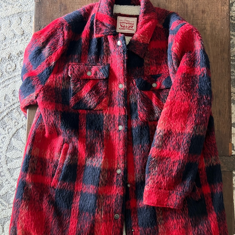 Levi's Red and Black Plaid Jacket